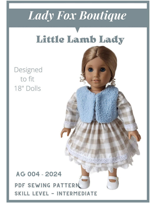 Little Lamb Lady 18 Inch Doll Clothes Pattern
