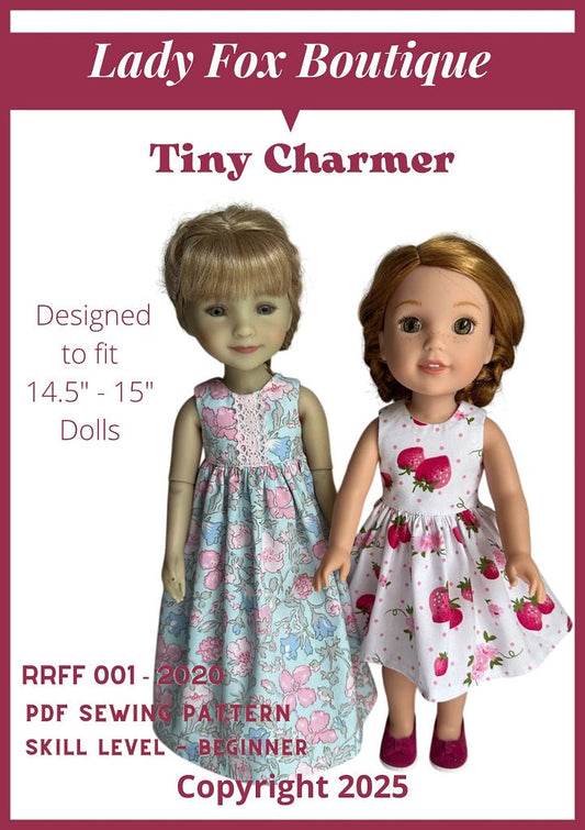 Tiny Charmer Dress Doll Clothes Pattern For 14.5-15 Inch Dolls