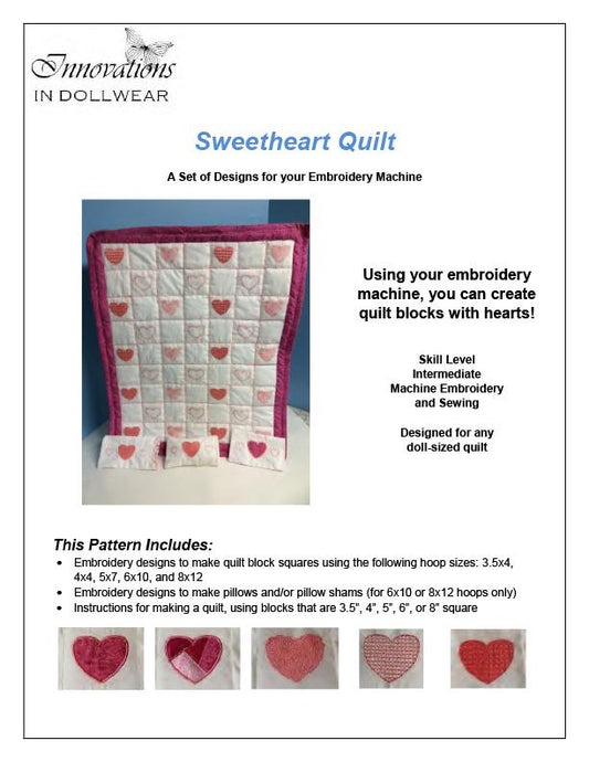 Sweetheart Quilt Machine Embroidery Design