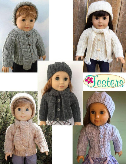 Alexander Sweater 18" Doll Knitting Pattern
