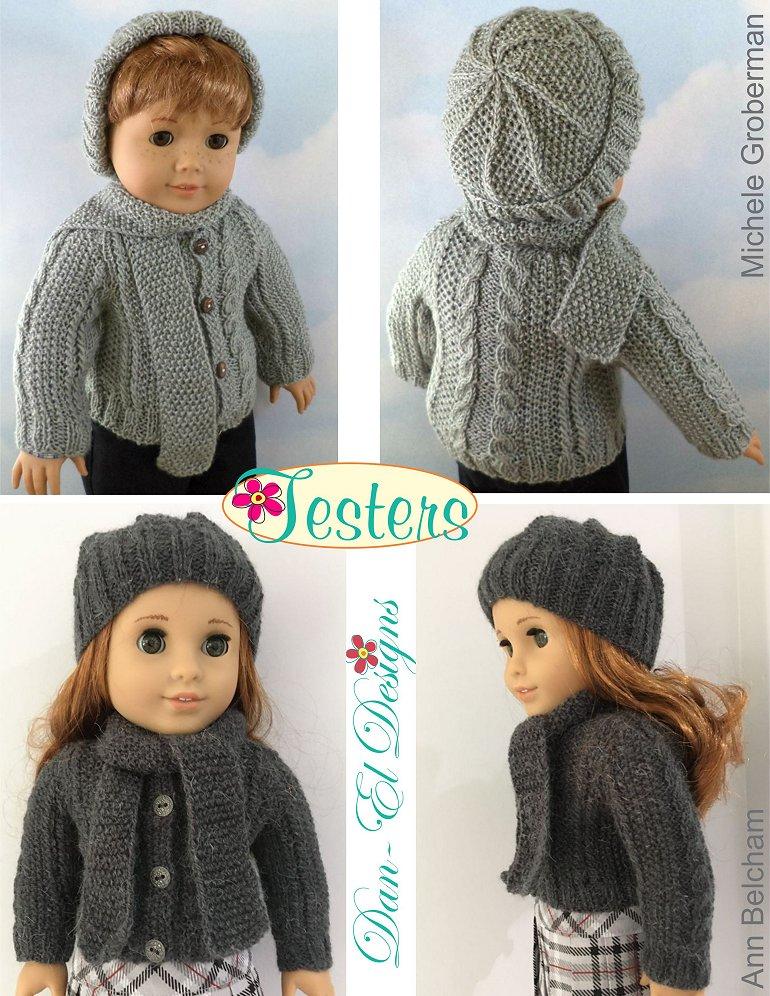 Alexander Sweater 18" Doll Knitting Pattern