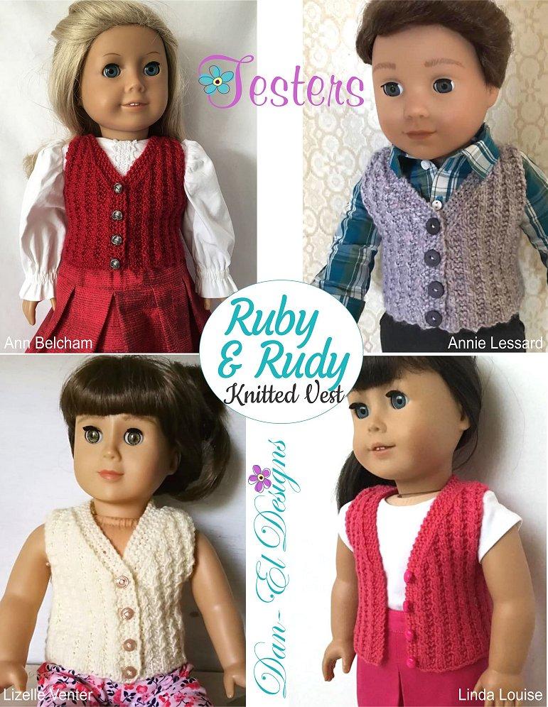 Ruby & Rudy 18" Doll Knitting Pattern