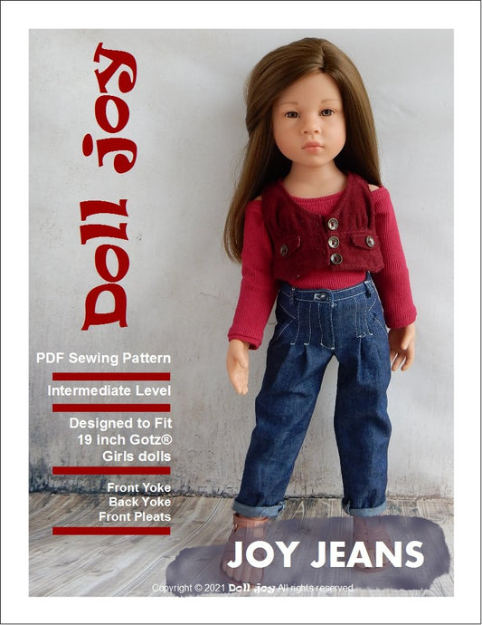 Joy Jeans 19" Gotz® Doll Clothes Pattern