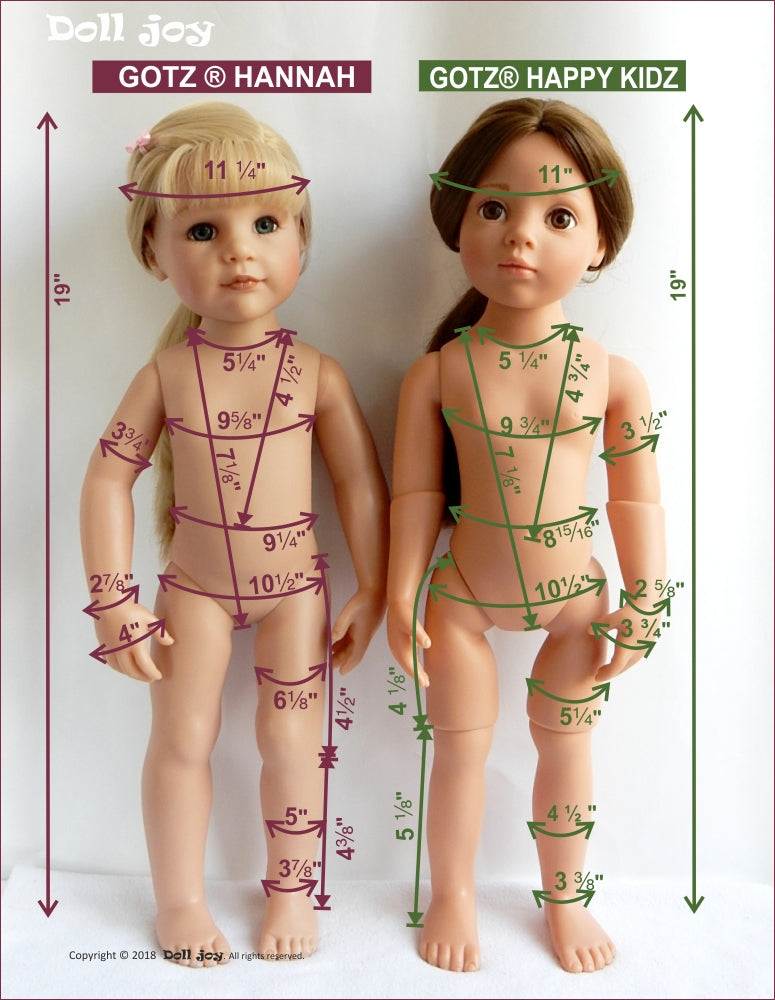 Romantic Waves Blouse Pattern for 19" Gotz Dolls