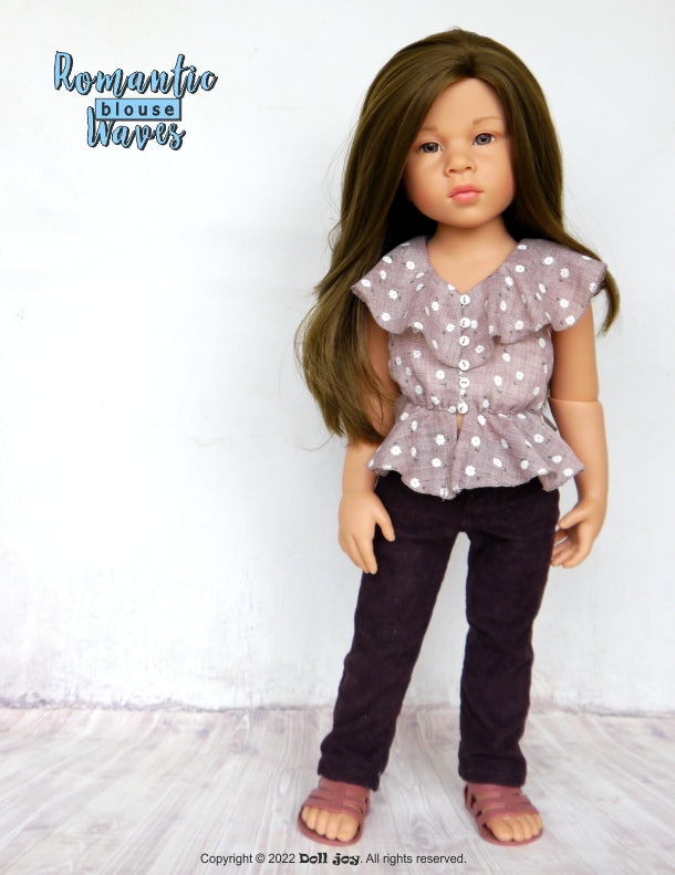Romantic Waves Blouse Pattern for 19" Gotz Dolls
