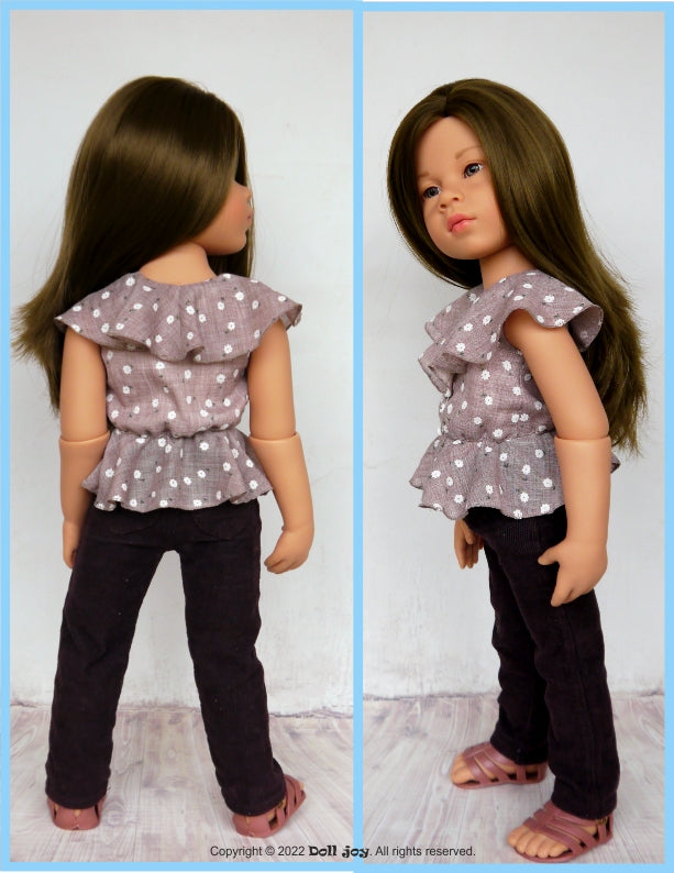 Romantic Waves Blouse Pattern for 19" Gotz Dolls