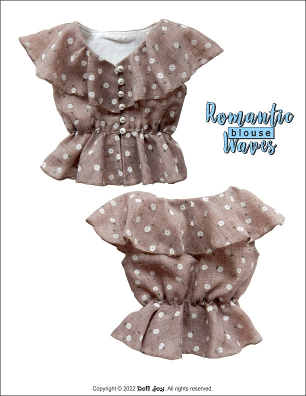 Romantic Waves Blouse Pattern for 19" Gotz Dolls