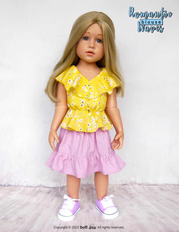 Romantic Waves Blouse Pattern for 19" Gotz Dolls