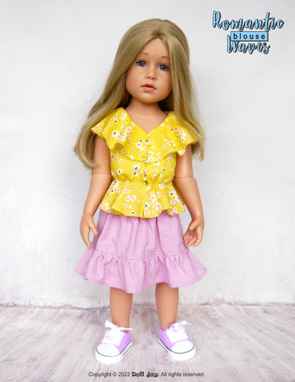 Romantic Waves Blouse Pattern for 19" Gotz Dolls