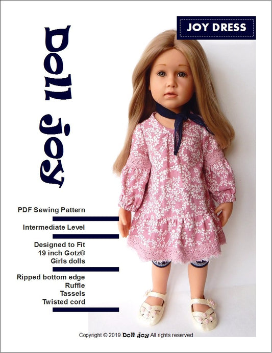 Joy Dress Pattern for 19" Gotz Dolls