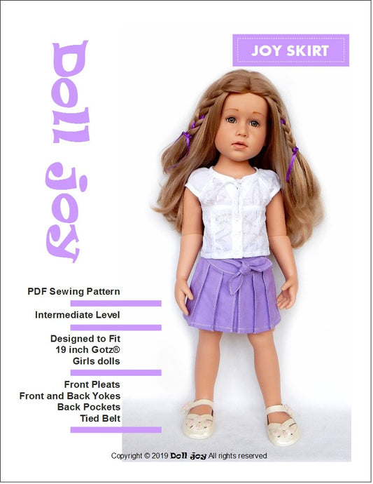 Joy Skirt Pattern for 19" Gotz Dolls