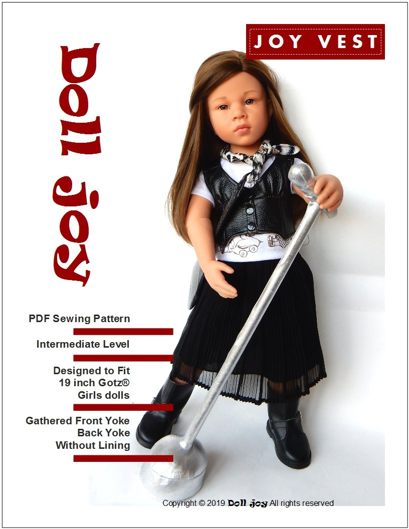 Joy Vest Pattern for 19" Gotz Dolls