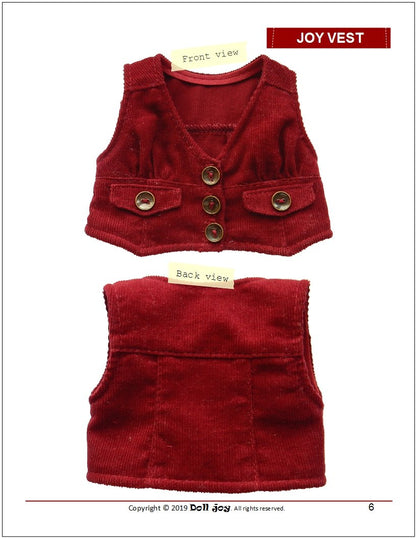 Joy Vest Pattern for 19" Gotz Dolls
