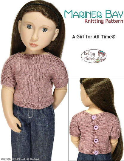 Mariner Bay Knitting Pattern for 16" A Girl For All Time Dolls
