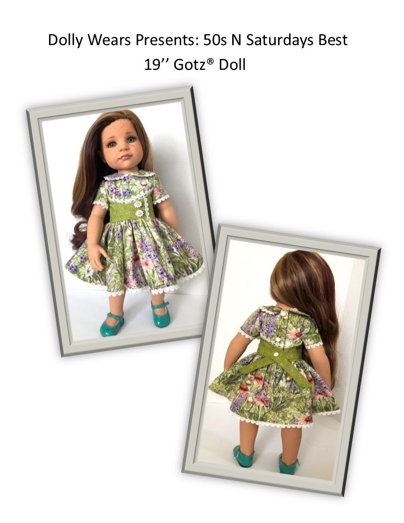 50s N Saturdays Best 19" Gotz Doll Clothes Pattern