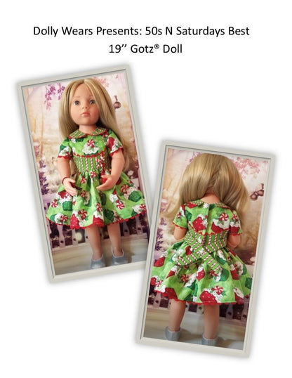 50s N Saturdays Best 19" Gotz Doll Clothes Pattern