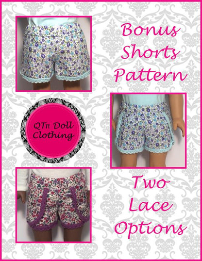 Dolphin Romper 18" Doll Clothes Pattern