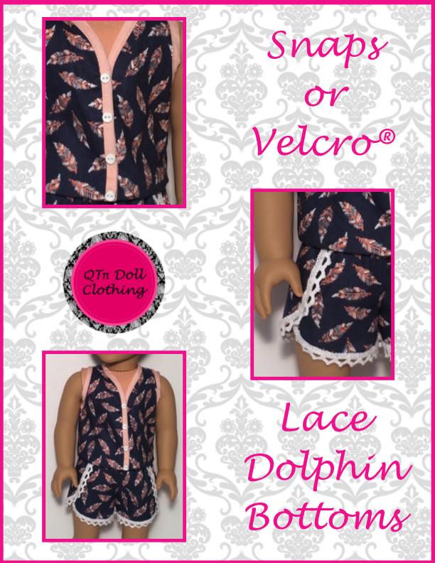 Dolphin Romper 18" Doll Clothes Pattern