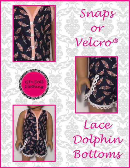 Dolphin Romper 18" Doll Clothes Pattern