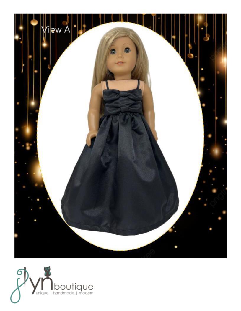 Double Bow Party Dress for 18" Doll Clothes Pattern