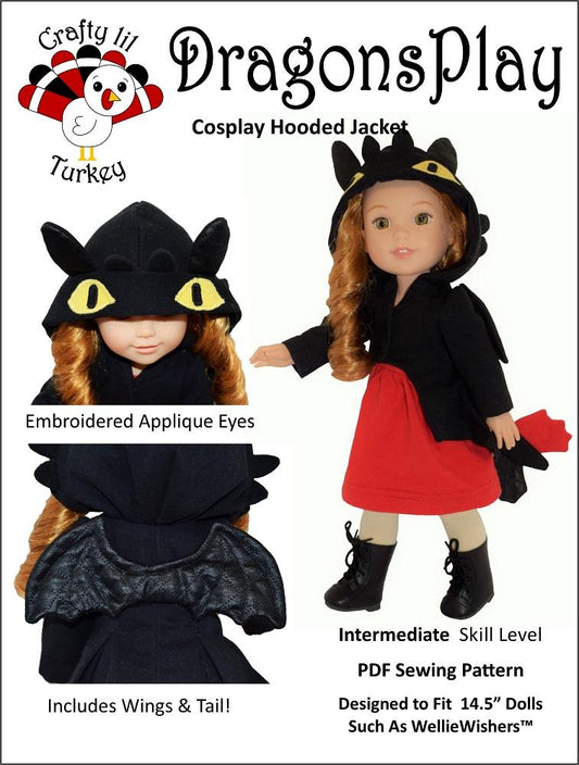 Dragons Play 14.5" Doll Clothes Pattern