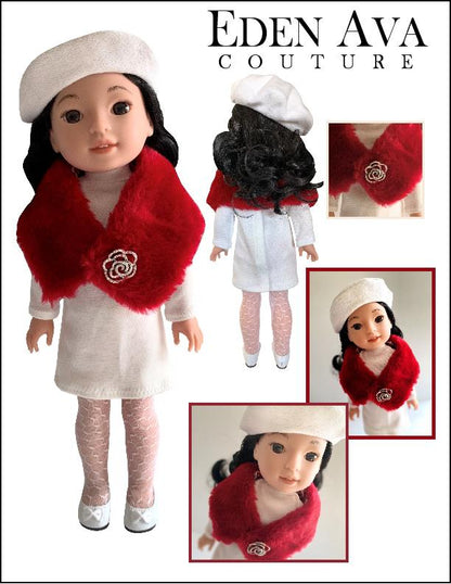 Peppermint Snow Outfit 14.5" Doll Clothes Pattern