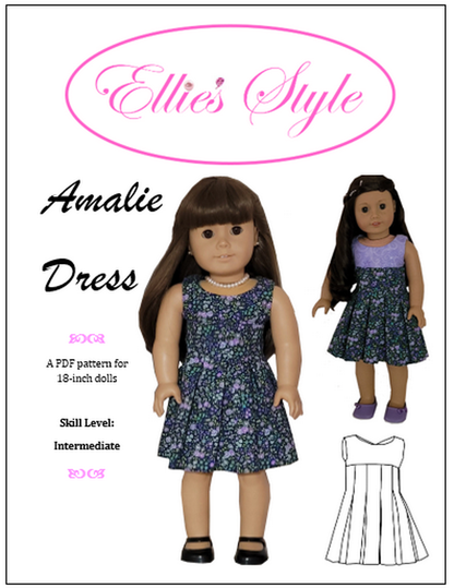 Amalie Dress 18" Doll Clothes Pattern