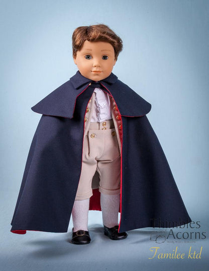 Regimental Cloak 18" Doll Clothes Pattern