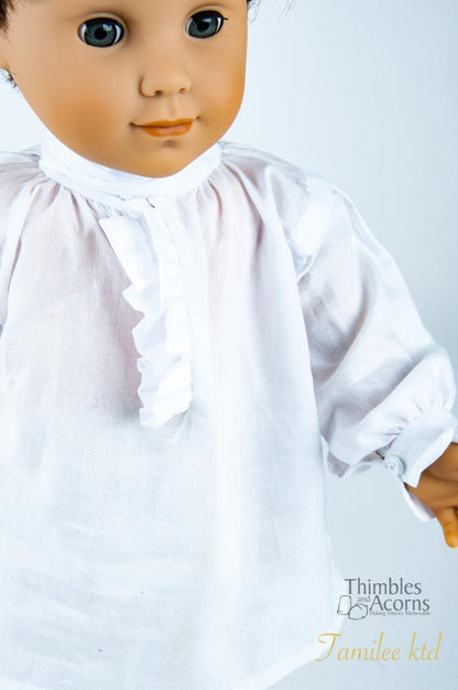 18th Century Shirt 18" Doll Clothes Pattern