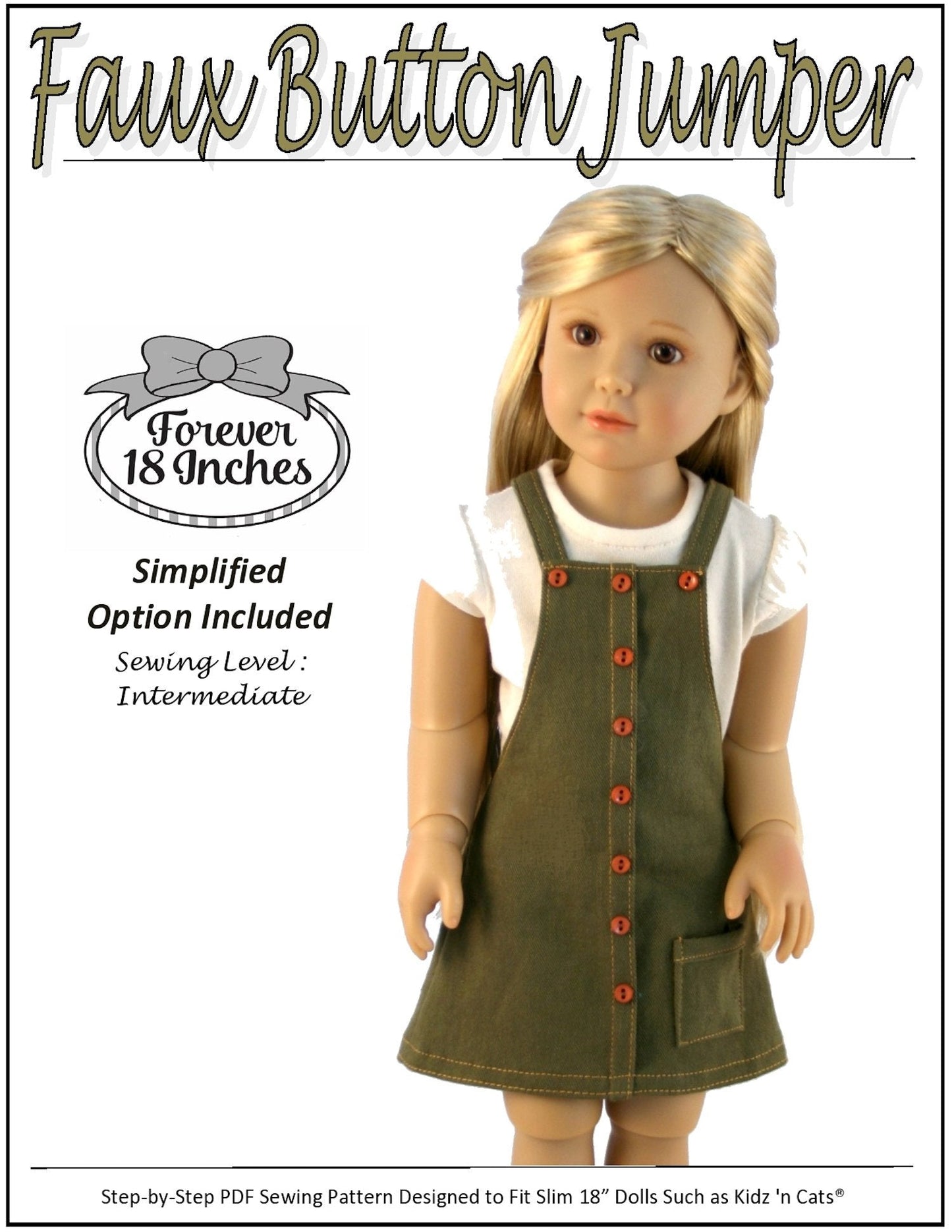 Faux Button Jumper for Kidz N Cats Dolls
