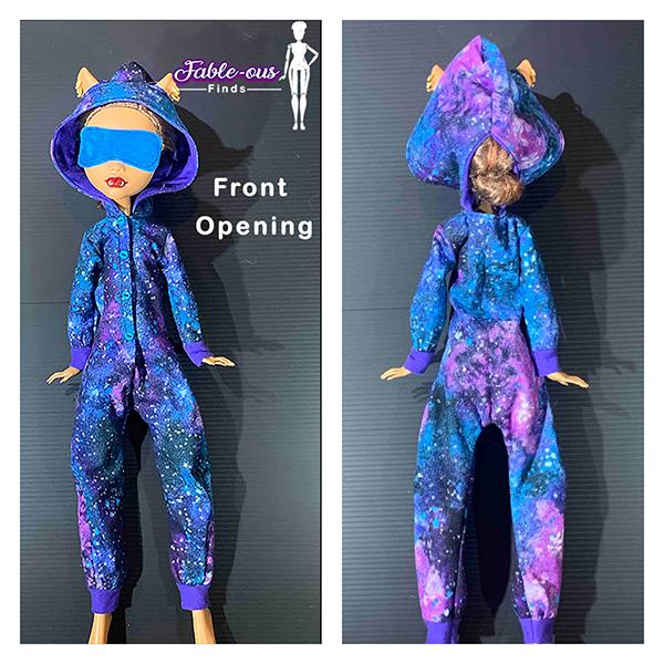 Fanciful Pajamas with Sleep Mask Pattern for 17 Inch Fashion Dolls