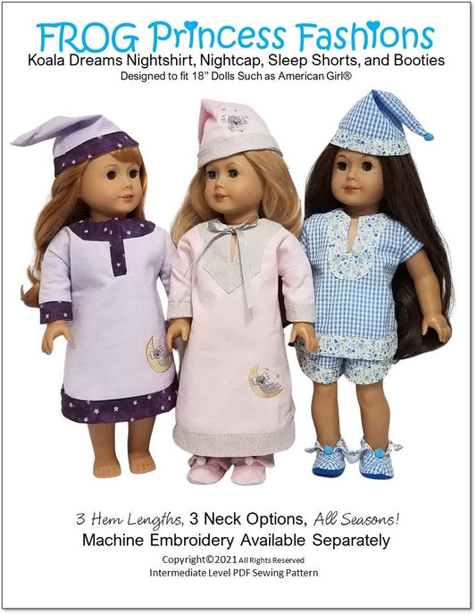 Koala Dreams 18" Doll Clothes Pattern