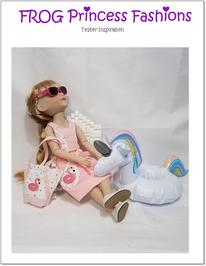 Key West Wrap Dress, Top, Skirt, and Bag Doll Clothes Pattern for Ruby Red Fashion Friends®