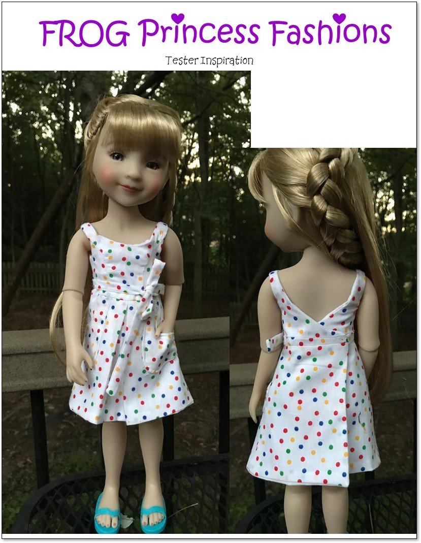 Key West Wrap Dress, Top, Skirt, and Bag Doll Clothes Pattern for Ruby Red Fashion Friends®