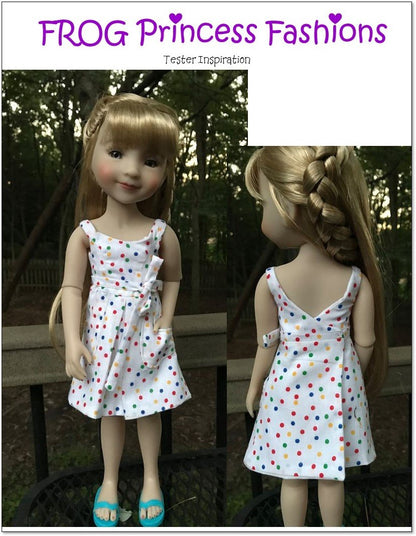 Key West Wrap Dress, Top, Skirt, and Bag Doll Clothes Pattern for Ruby Red Fashion Friends®