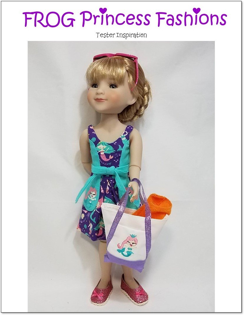 Key West Wrap Dress, Top, Skirt, and Bag Doll Clothes Pattern for Ruby Red Fashion Friends®