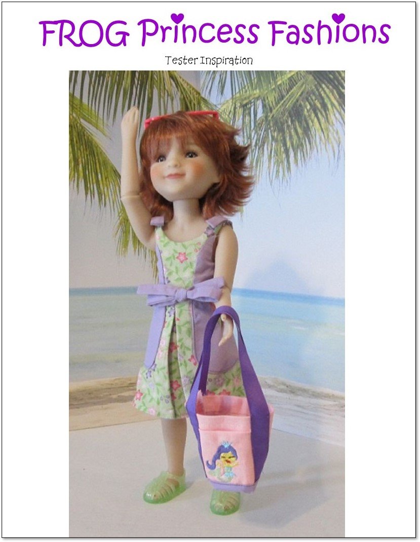 Key West Wrap Dress, Top, Skirt, and Bag Doll Clothes Pattern for Ruby Red Fashion Friends®