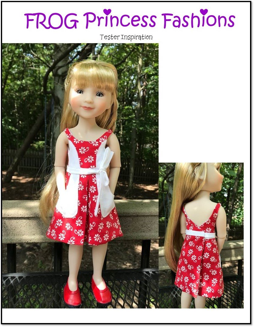 Key West Wrap Dress, Top, Skirt, and Bag Doll Clothes Pattern for Ruby Red Fashion Friends®