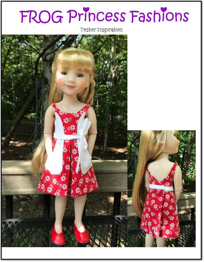 Key West Wrap Dress, Top, Skirt, and Bag Doll Clothes Pattern for Ruby Red Fashion Friends®