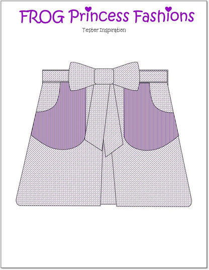 Key West Wrap Dress, Top, Skirt, and Bag Doll Clothes Pattern for Ruby Red Fashion Friends®