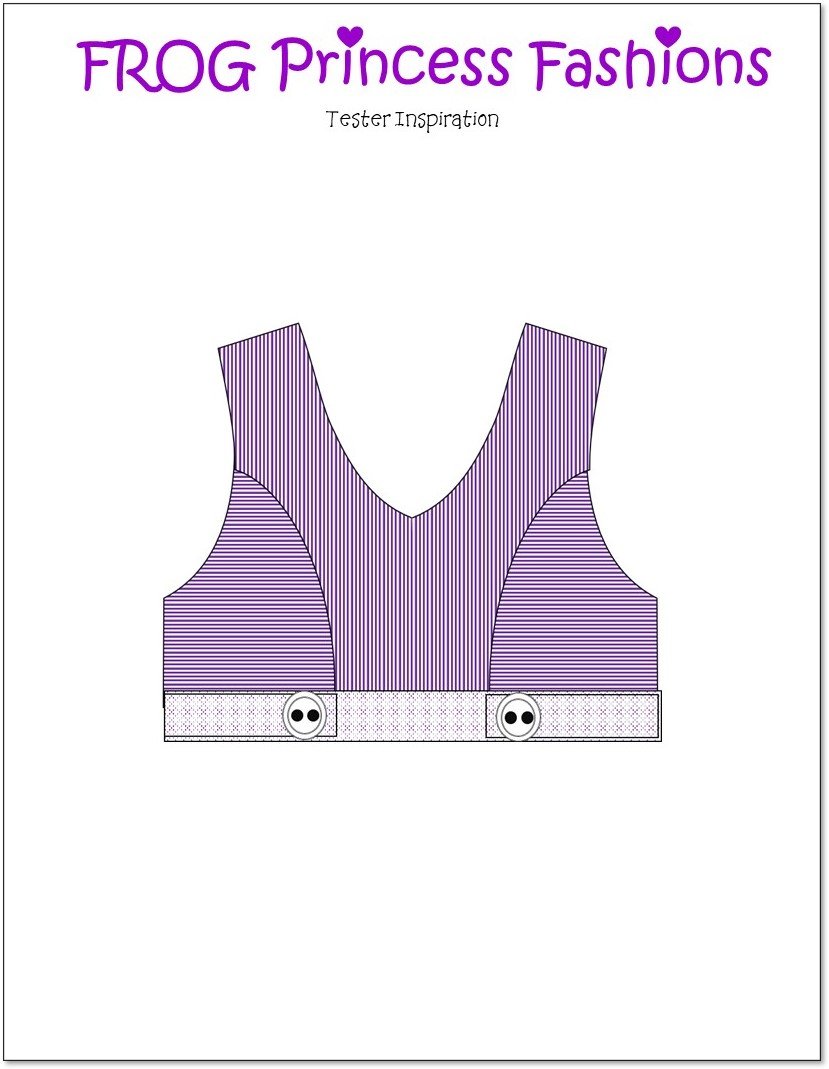 Key West Wrap Dress, Top, Skirt, and Bag Doll Clothes Pattern for Ruby Red Fashion Friends®