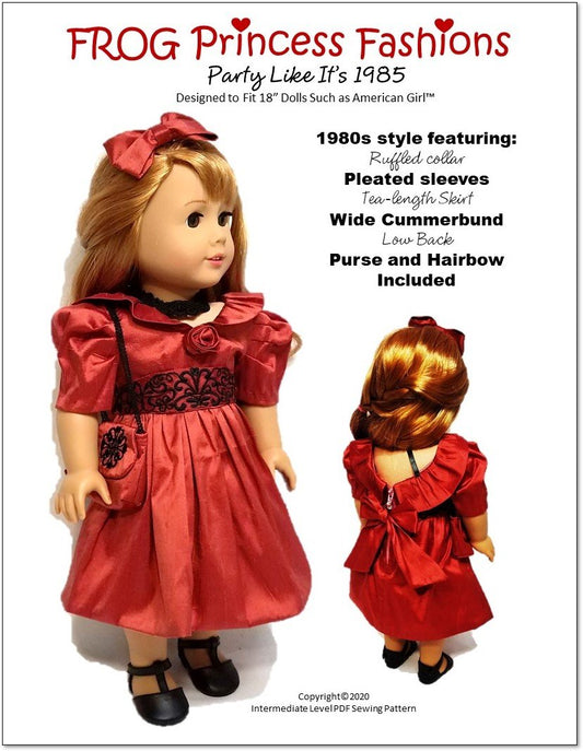 Party Like It's 1985 18" Doll Clothes Pattern