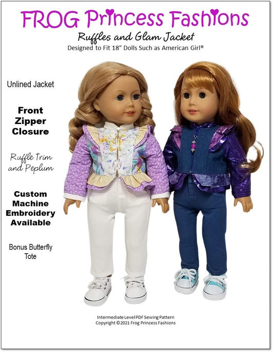 Ruffles and Glam Jacket 18" Doll Clothes Pattern