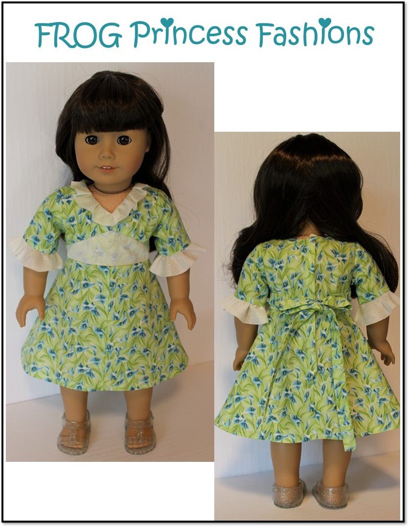 Carolina Girl Dress 18" Doll Clothes Pattern