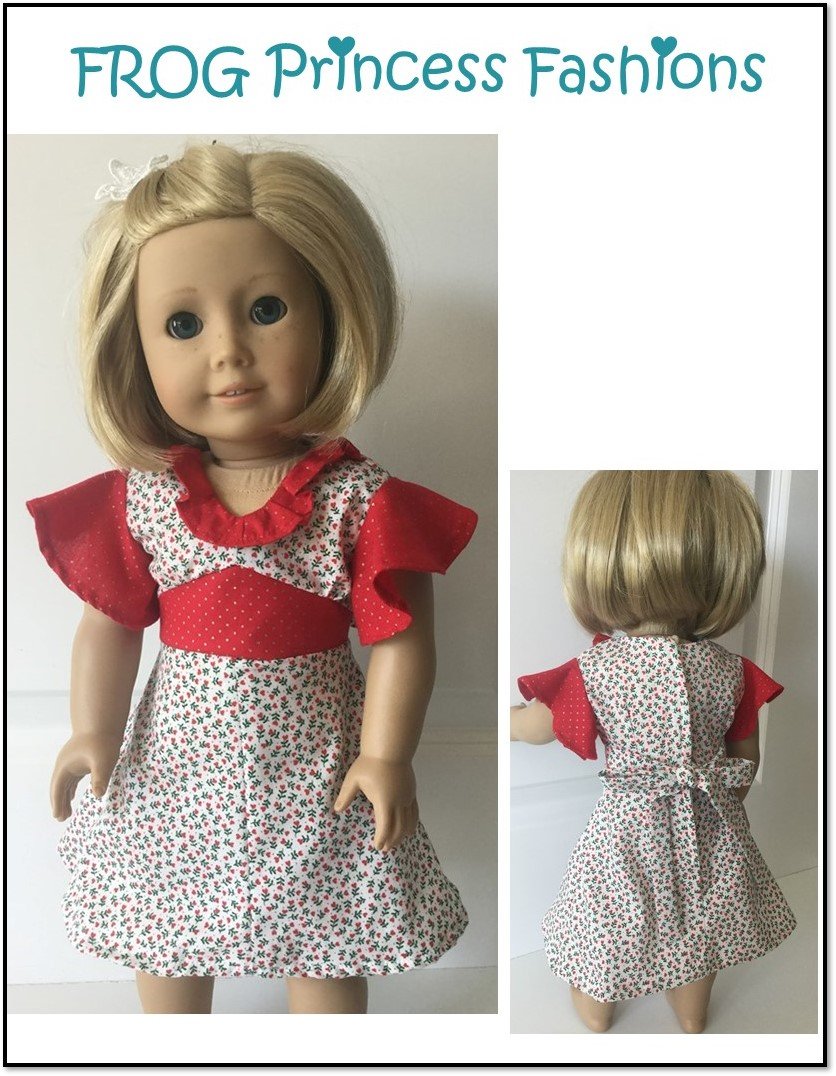 Carolina Girl Dress 18" Doll Clothes Pattern