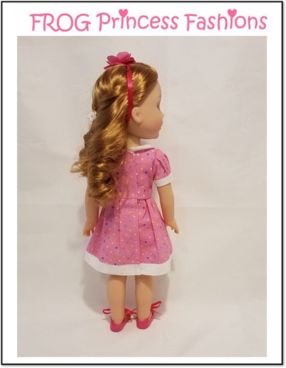 Charm School Dress 14.5" Doll Clothes Pattern