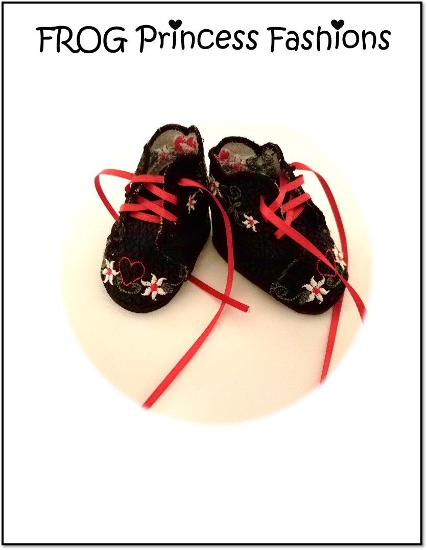 Edelweiss Shoes 18" Doll Machine Embroidery Design