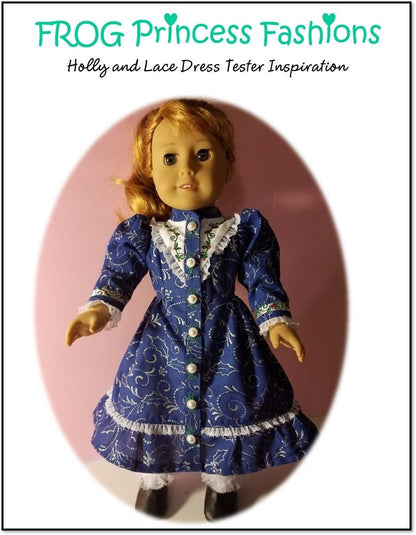 Holly and Lace Dress 18" Doll Clothes Pattern
