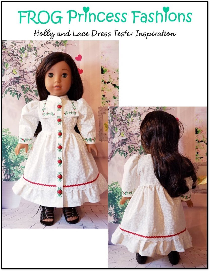 Holly and Lace Dress 18" Doll Clothes Pattern