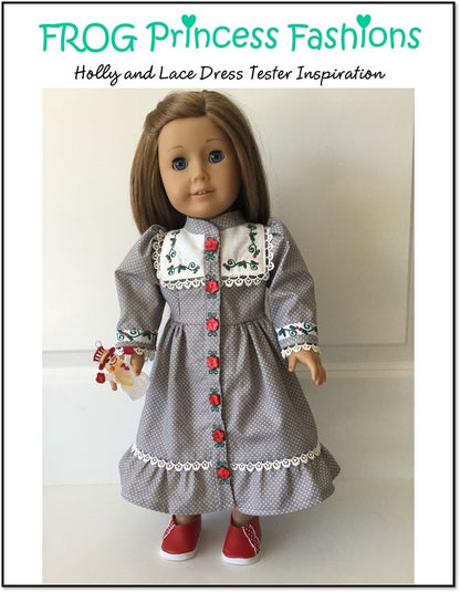 Holly and Lace Dress 18" Doll Clothes Pattern
